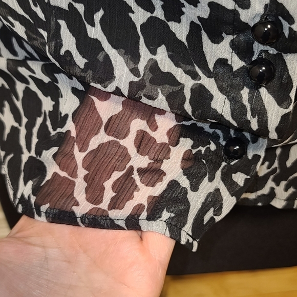 Atmosphere Leopard animal print sheer blouse US 4 - Picture 11 of 15
